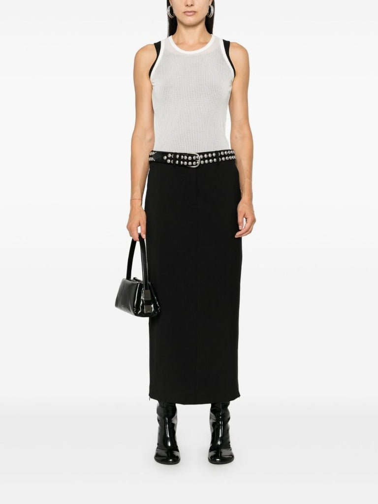 Black Zip-up Maxi Skirt