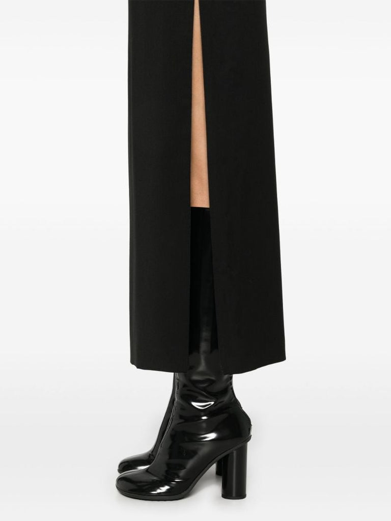 Black Zip-up Maxi Skirt