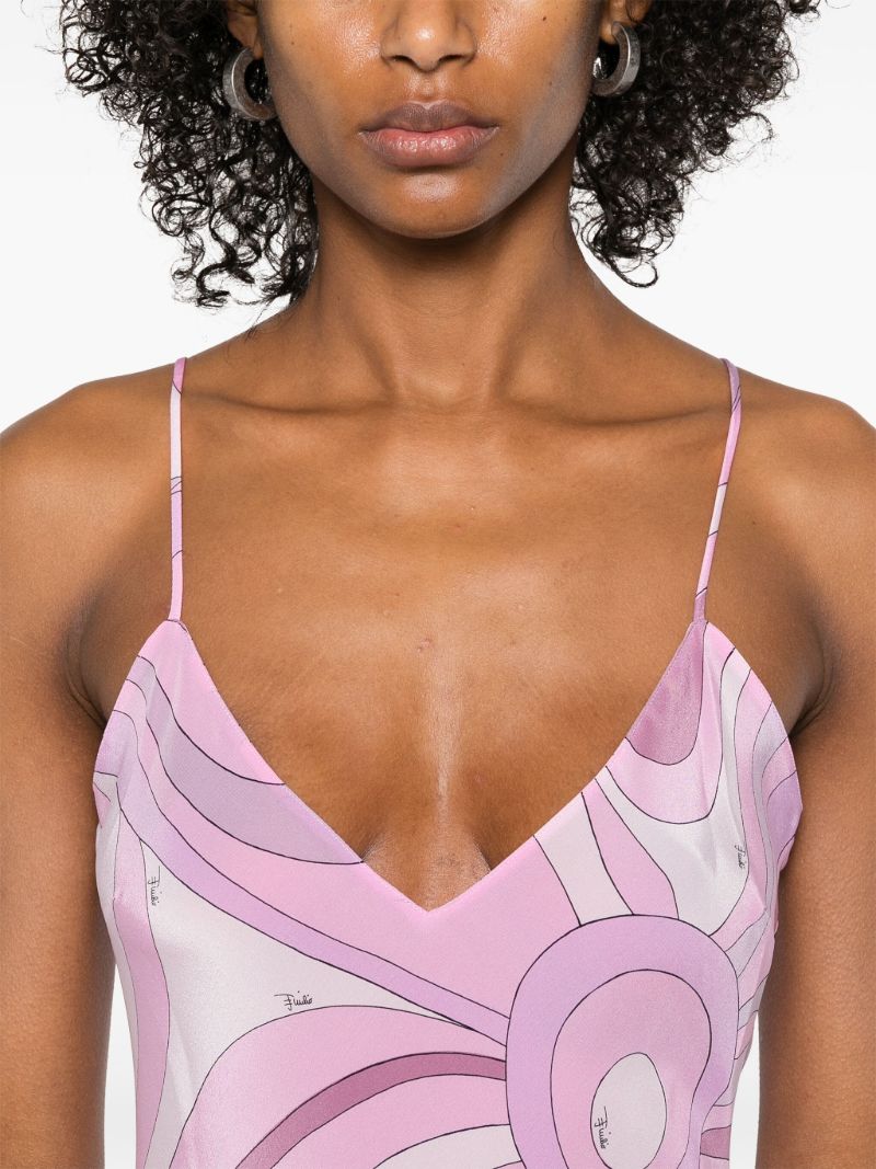 Pink Iride-print Dress