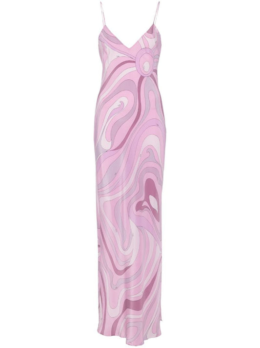 Pink Iride-print Dress