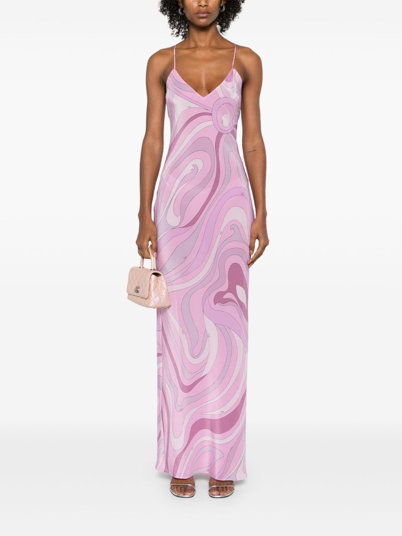 Pink Iride-print Dress