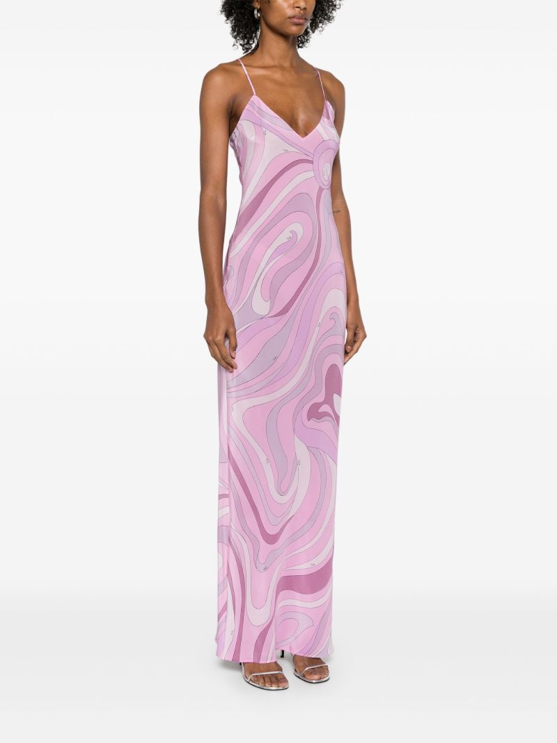 Pink Iride-print Dress