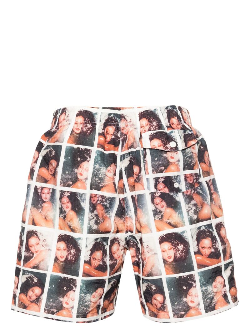 X Antonio Lopez White Photograph-print Swim Shorts