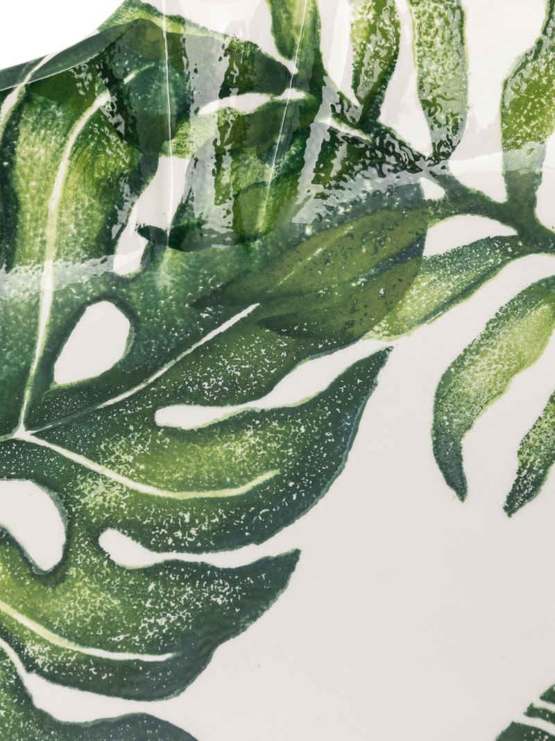 Green Leaves Ceramic Tray