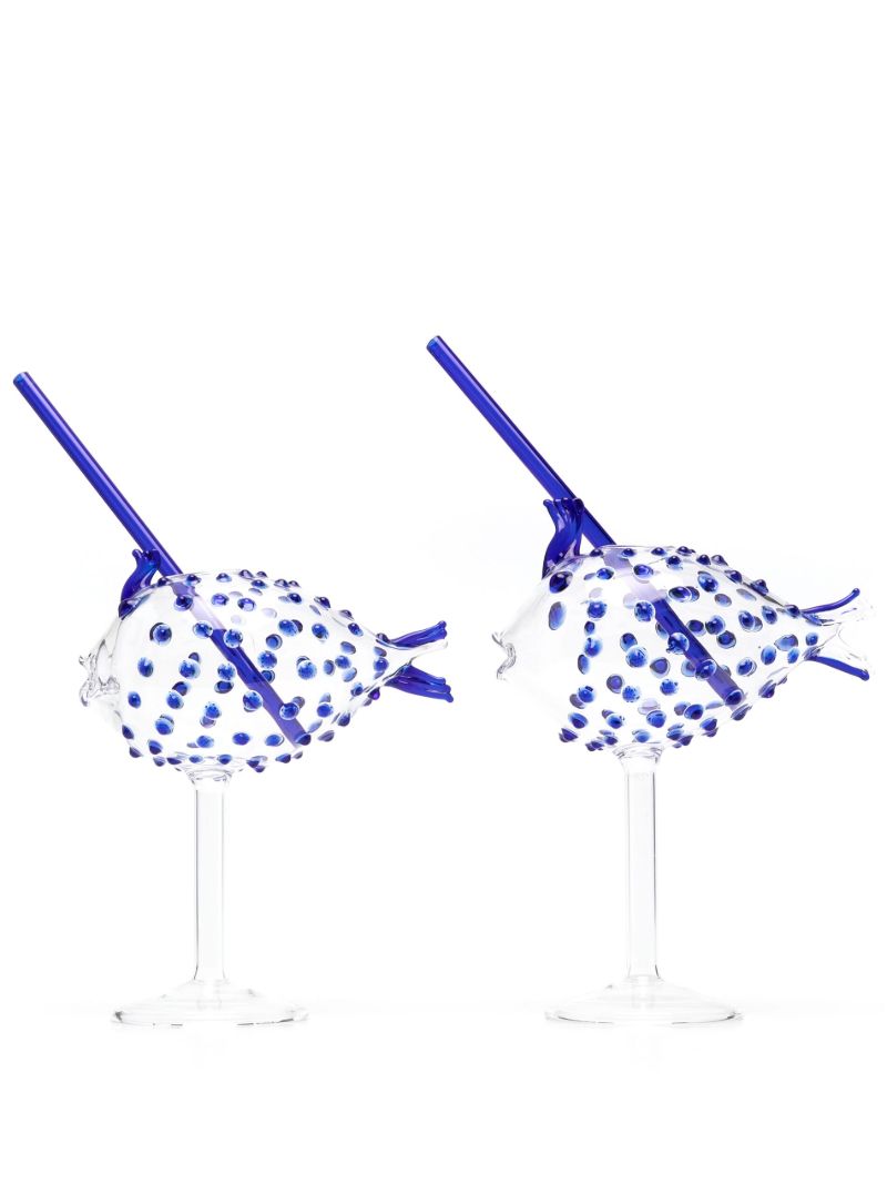 Pufferfish-shaped Cocktail Glasses