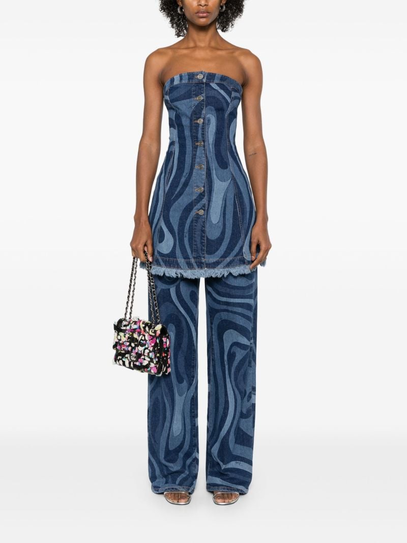 Blue Iride-print Jeans