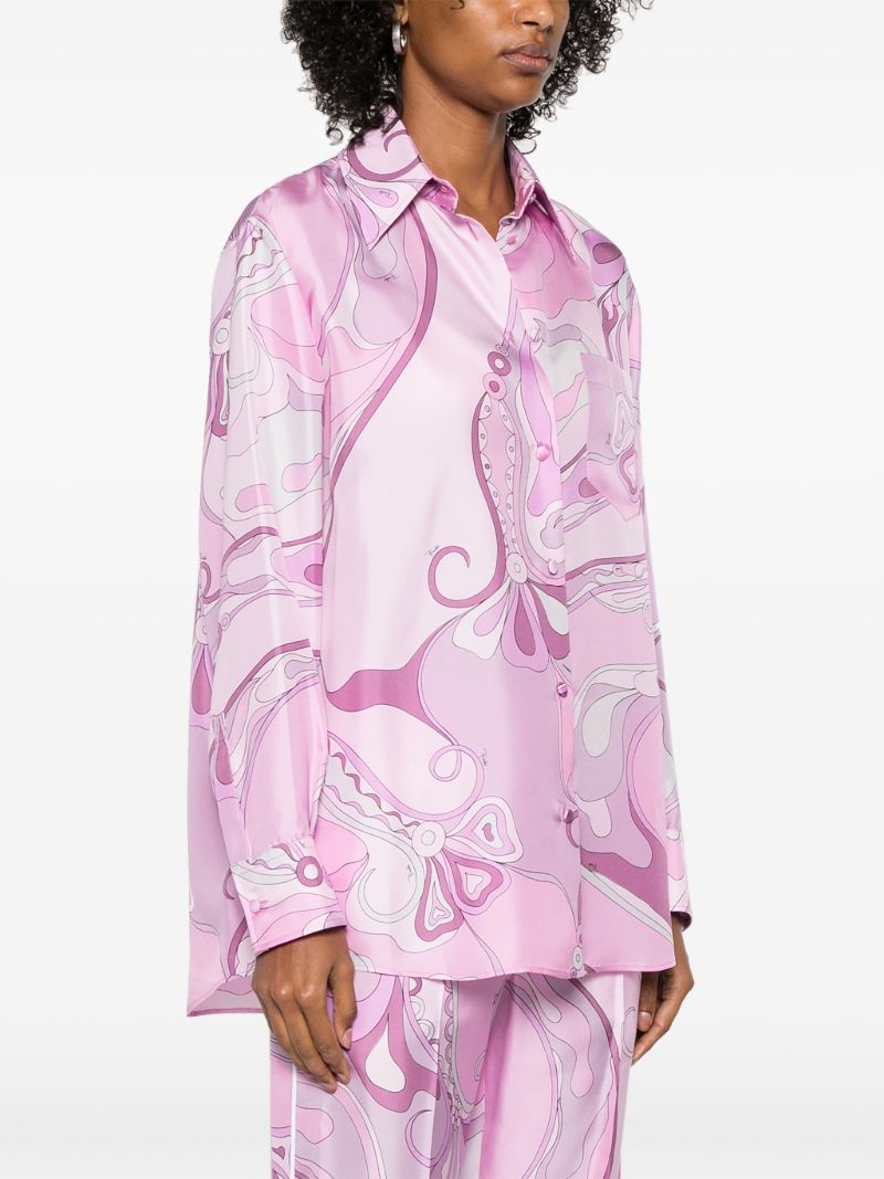 Pink Orchidee-print Shirt