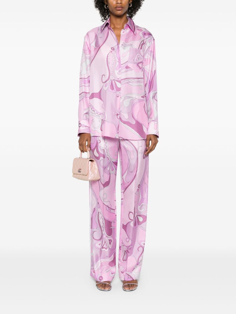 Pink Orchidee-print Shirt