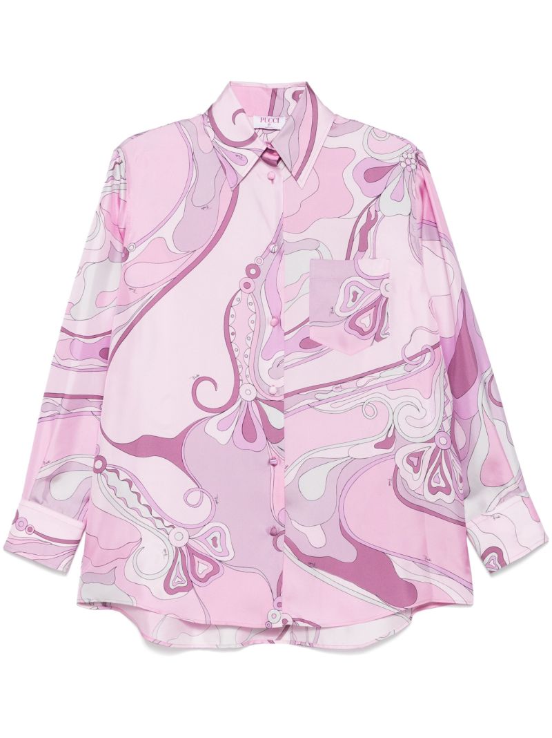 Pink Orchidee-print Shirt