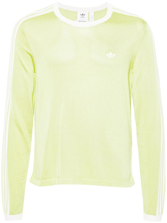 Green 3-stripes Crew-neck Sweater