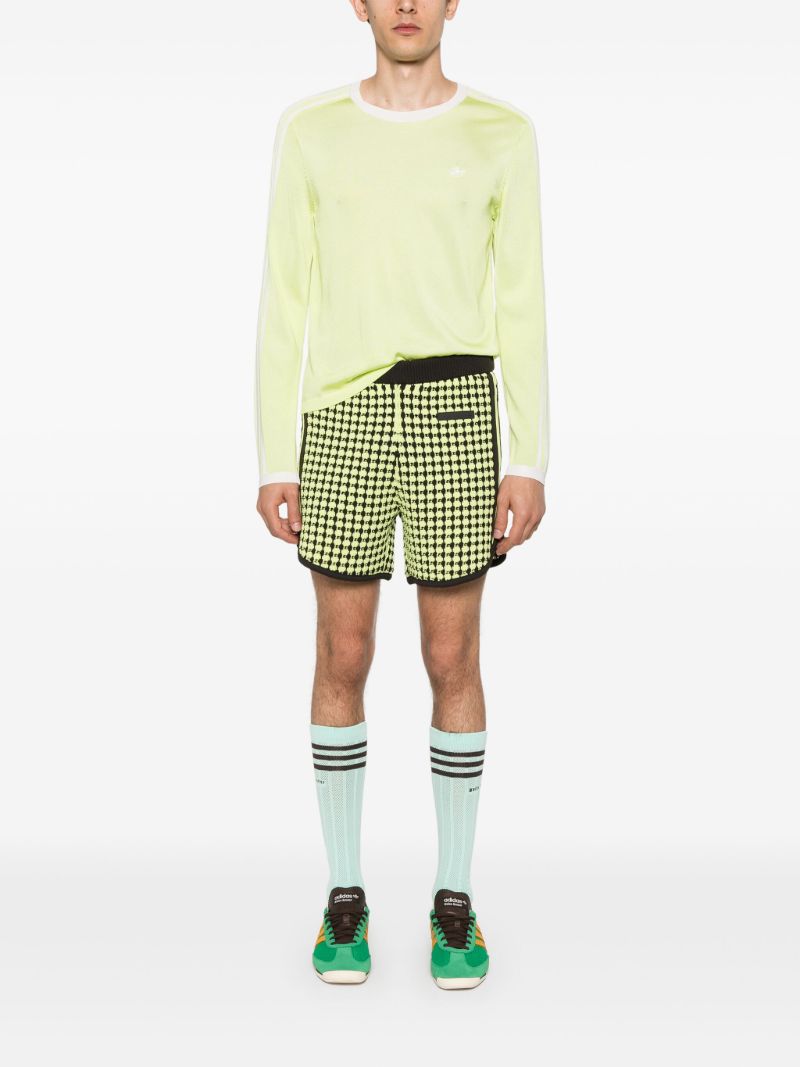 Green 3-stripes Crew-neck Sweater