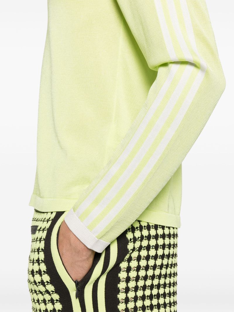 Green 3-stripes Crew-neck Sweater