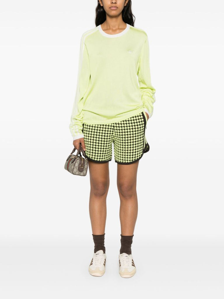 Green 3-stripes Crew-neck Sweater