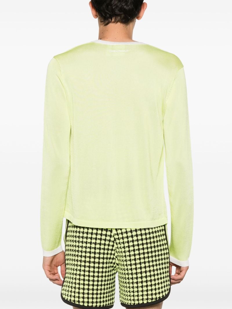 Green 3-stripes Crew-neck Sweater