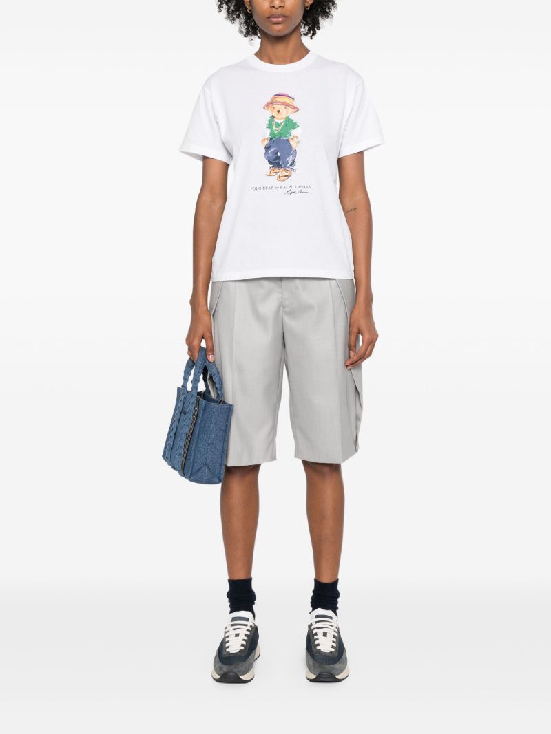 White Polo Bear Cotton T-shirt