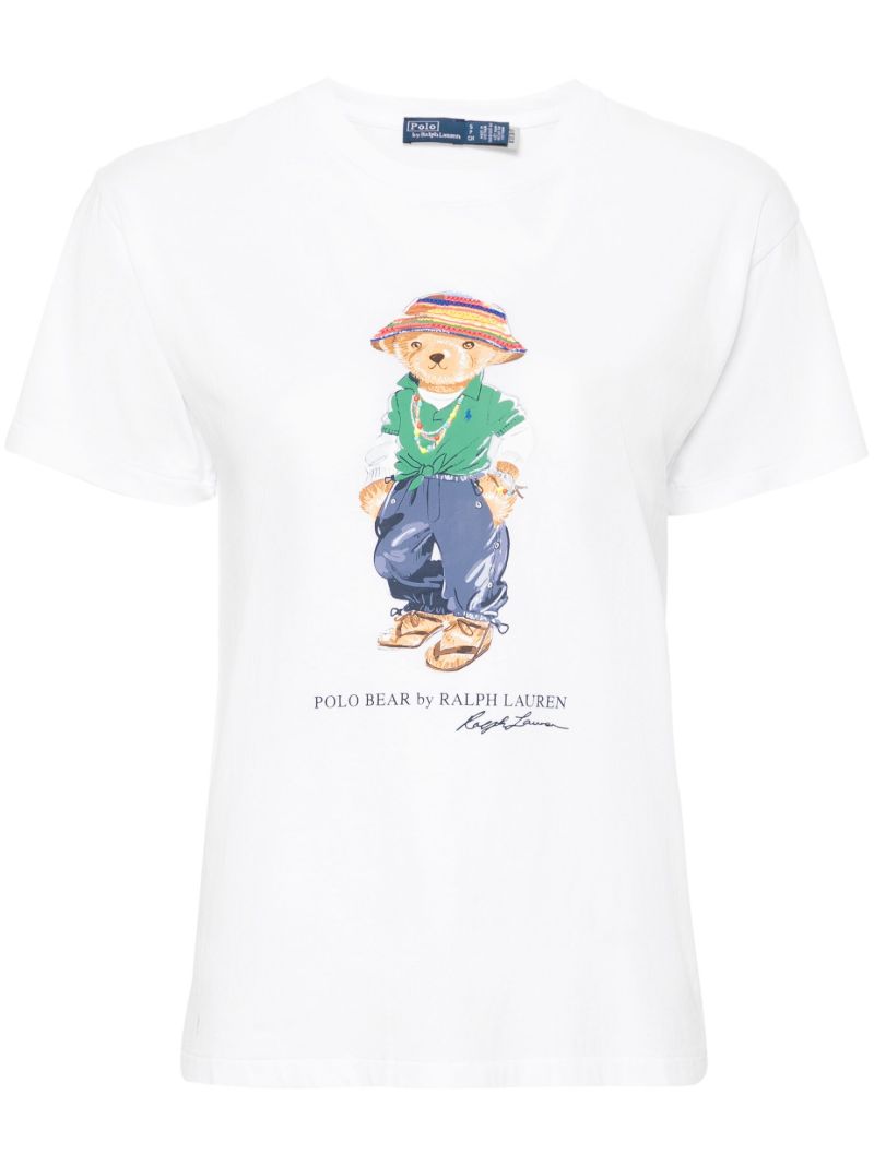 White Polo Bear Cotton T-shirt