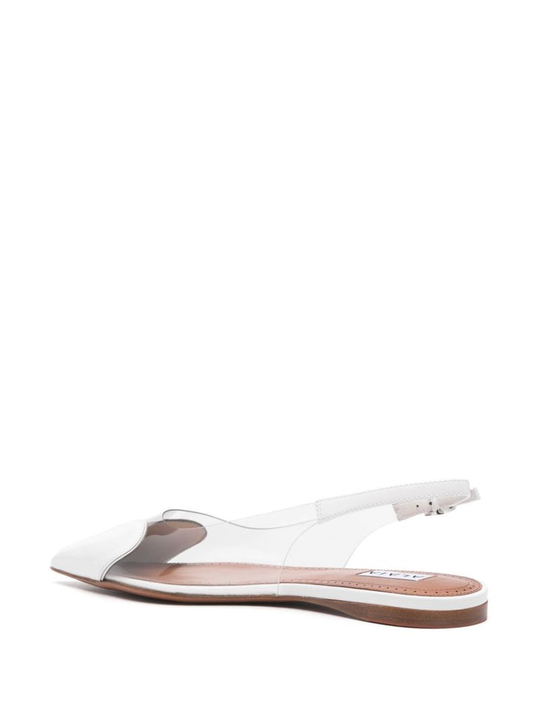 White Le Coeur Slingback Ballet Pumps