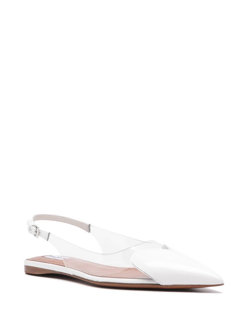 White Le Coeur Slingback Ballet Pumps