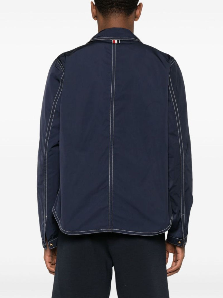 Contrast-stitching Shirt Jacket