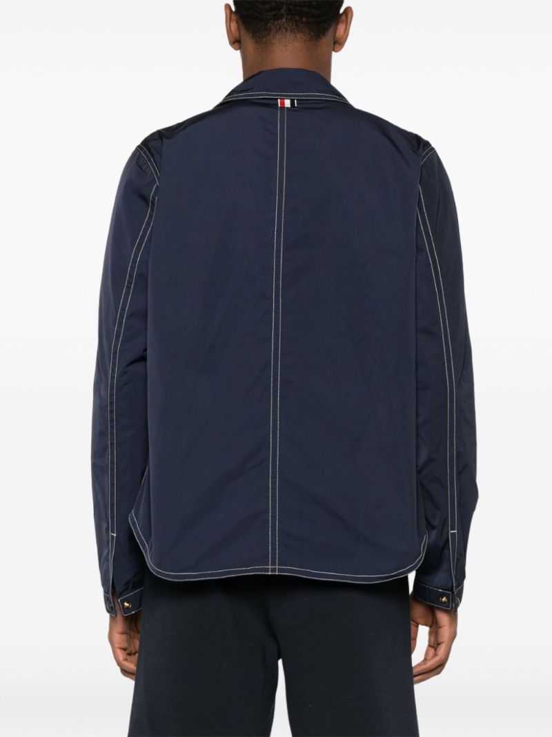 Contrast-stitching Shirt Jacket