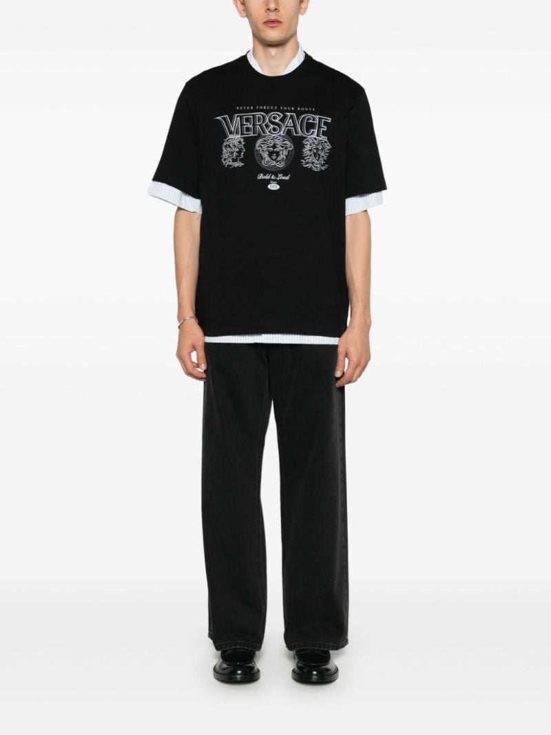 Black Logo-print Cotton T-shirt