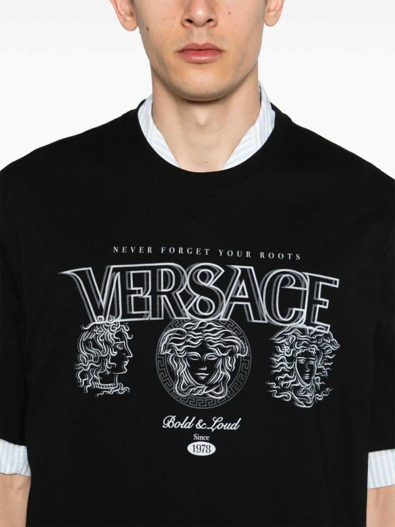 Black Logo-print Cotton T-shirt