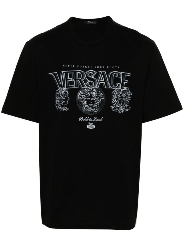 Black Logo-print Cotton T-shirt