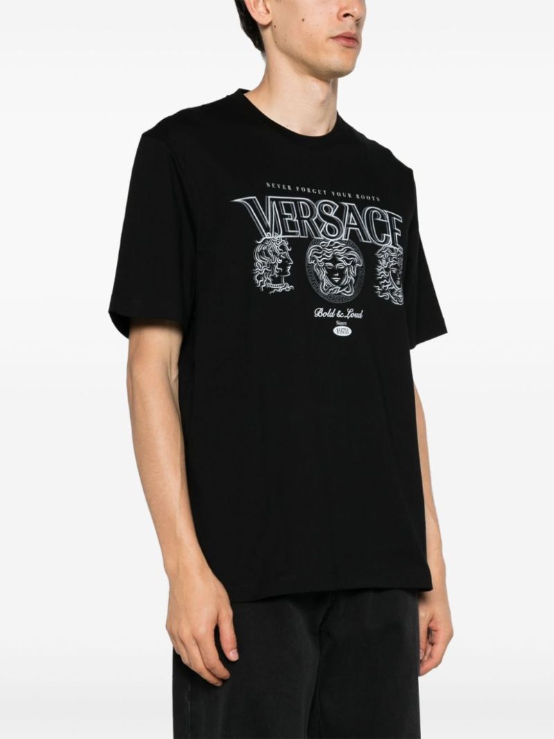 Black Logo-print Cotton T-shirt
