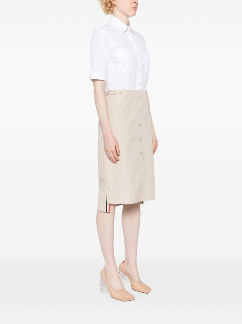 Colour-block Shirt Dress