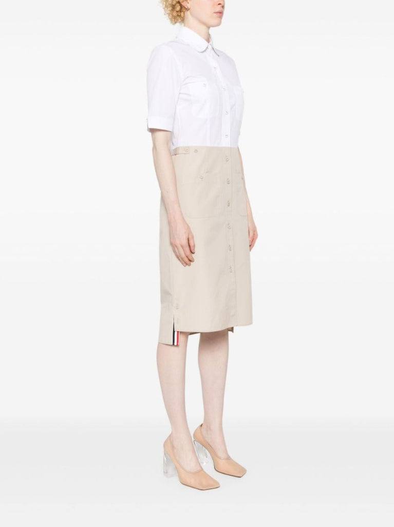 Colour-block Shirt Dress