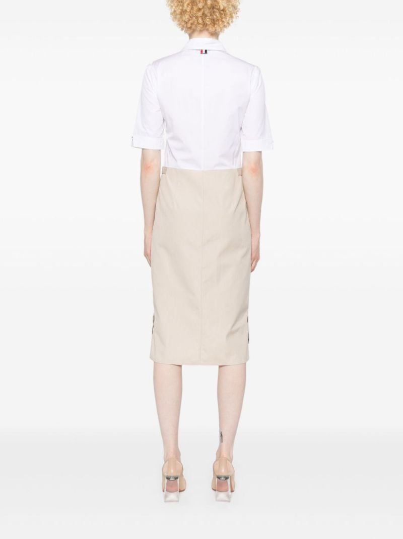 Colour-block Shirt Dress