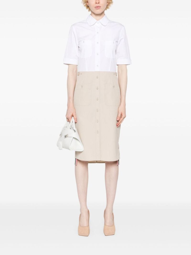 Colour-block Shirt Dress