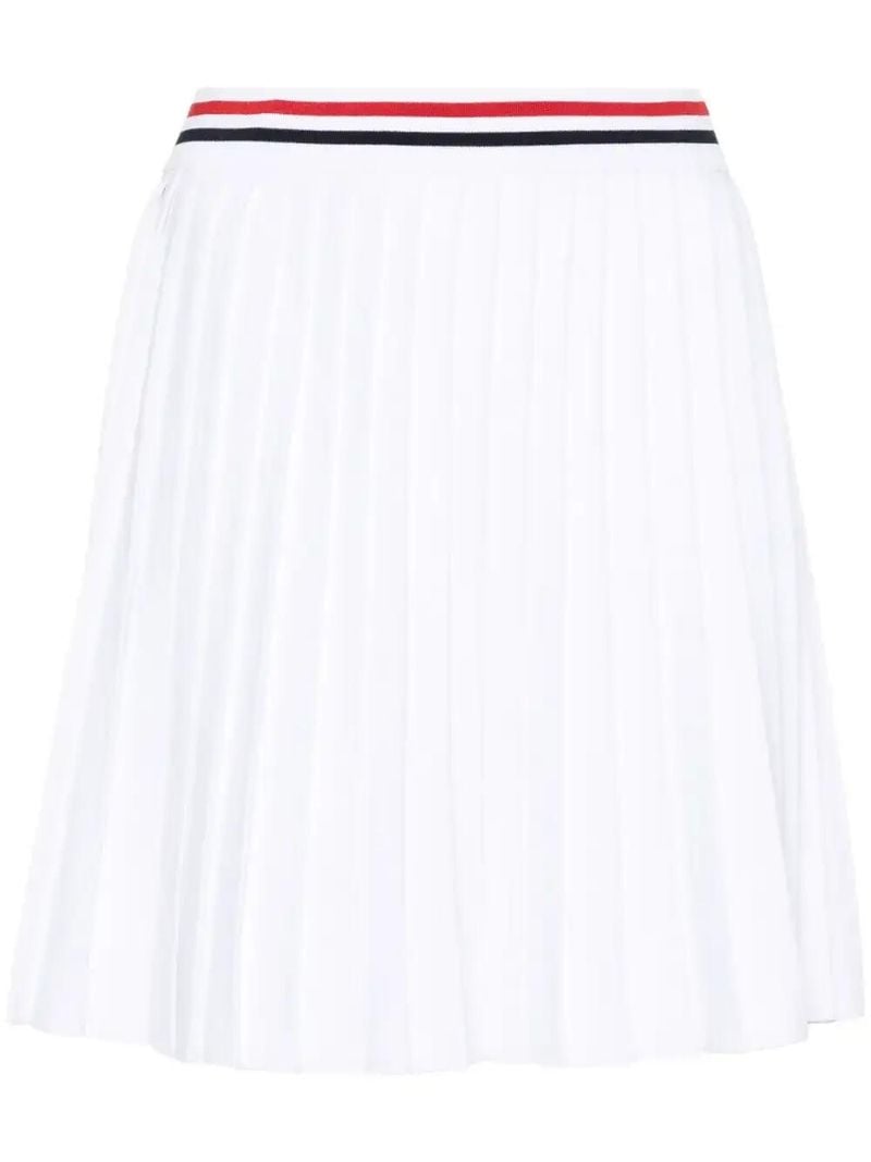 White Rwb-stripe Skirt