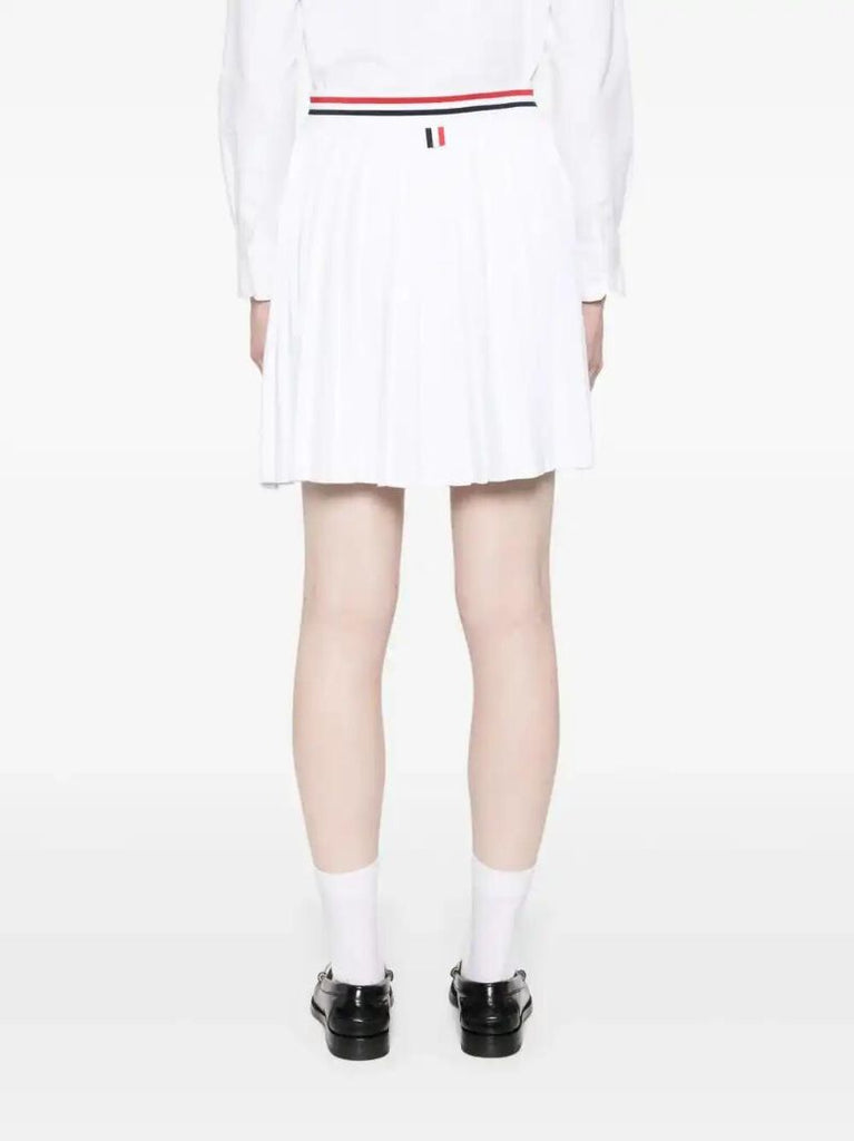 White Rwb-stripe Skirt