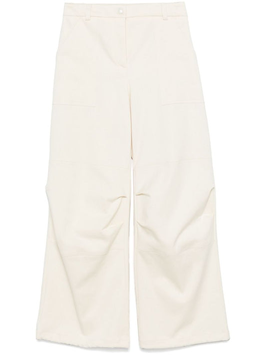 White Flared Trousers