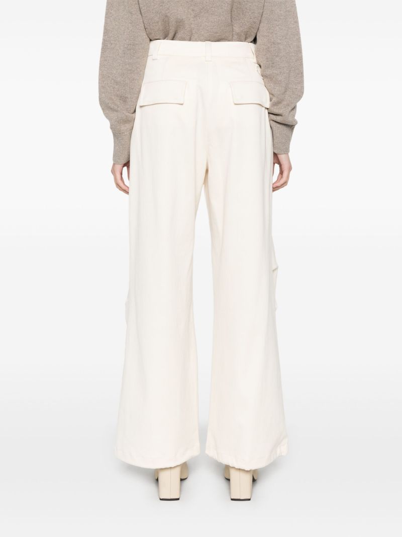 White Flared Trousers
