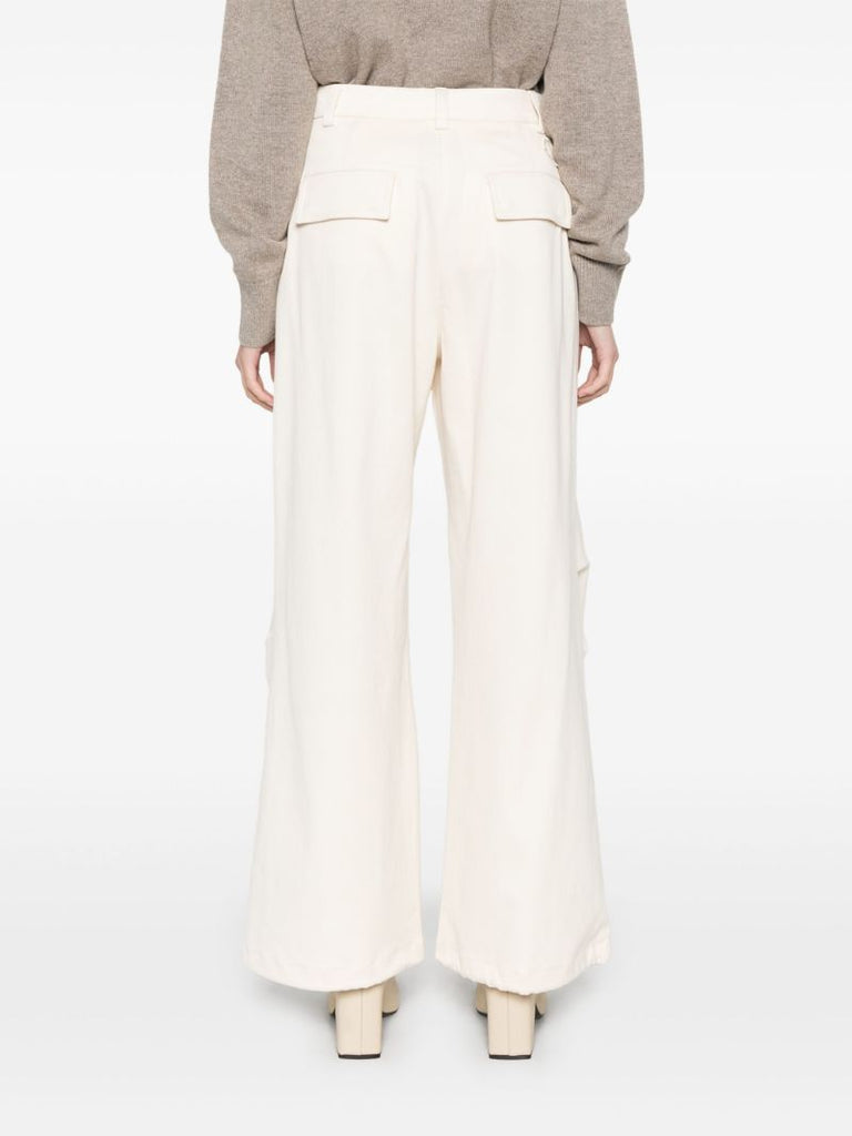 White Flared Trousers