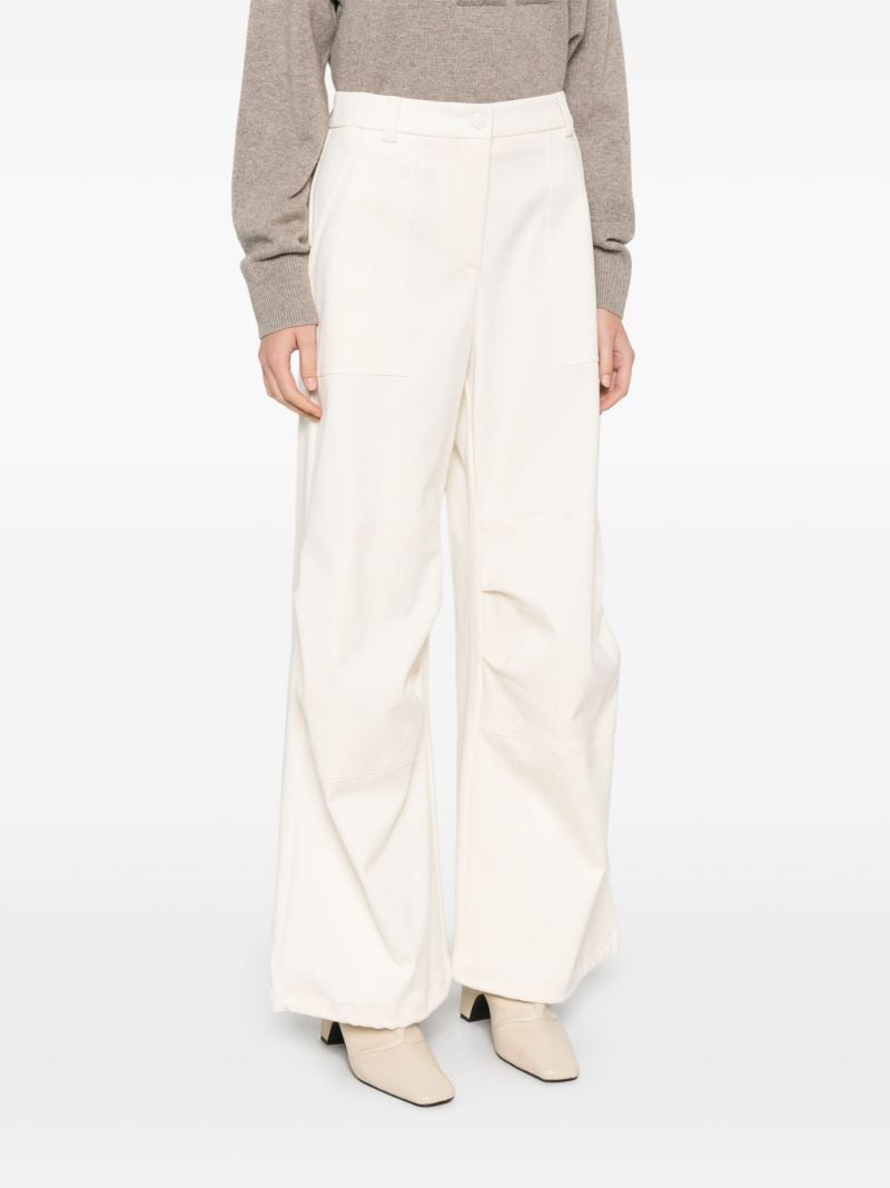 White Flared Trousers