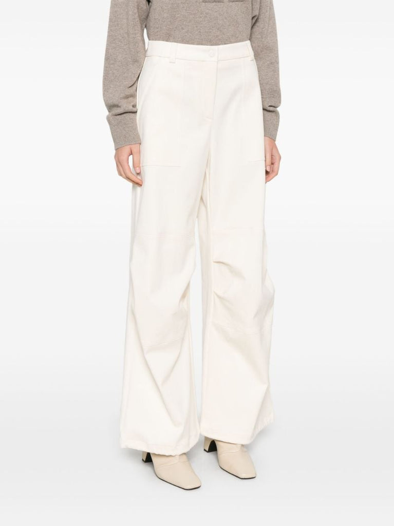 White Flared Trousers