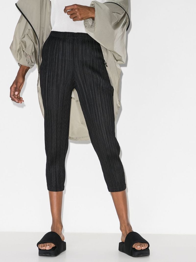 Basics Cropped PlissÃ_x0083_Â© Trousers