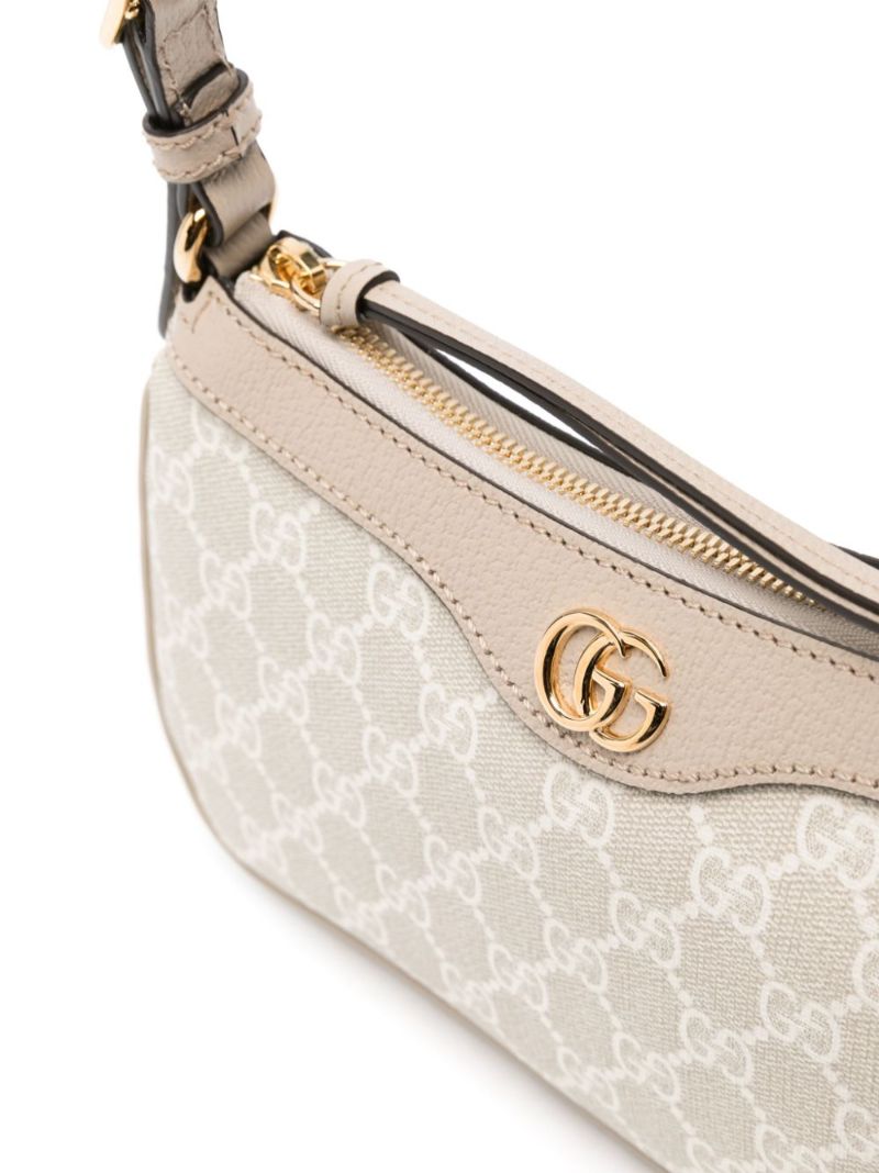 Neutral Ophidia Gg Small Shoulder Bag