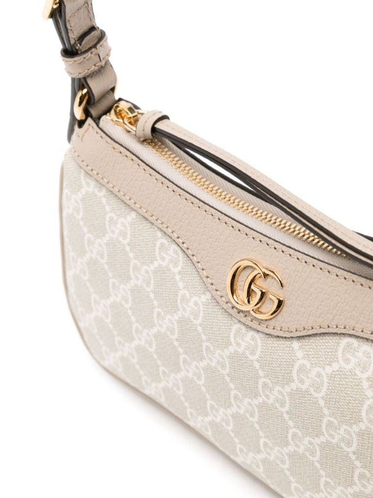 Neutral Ophidia Gg Small Shoulder Bag