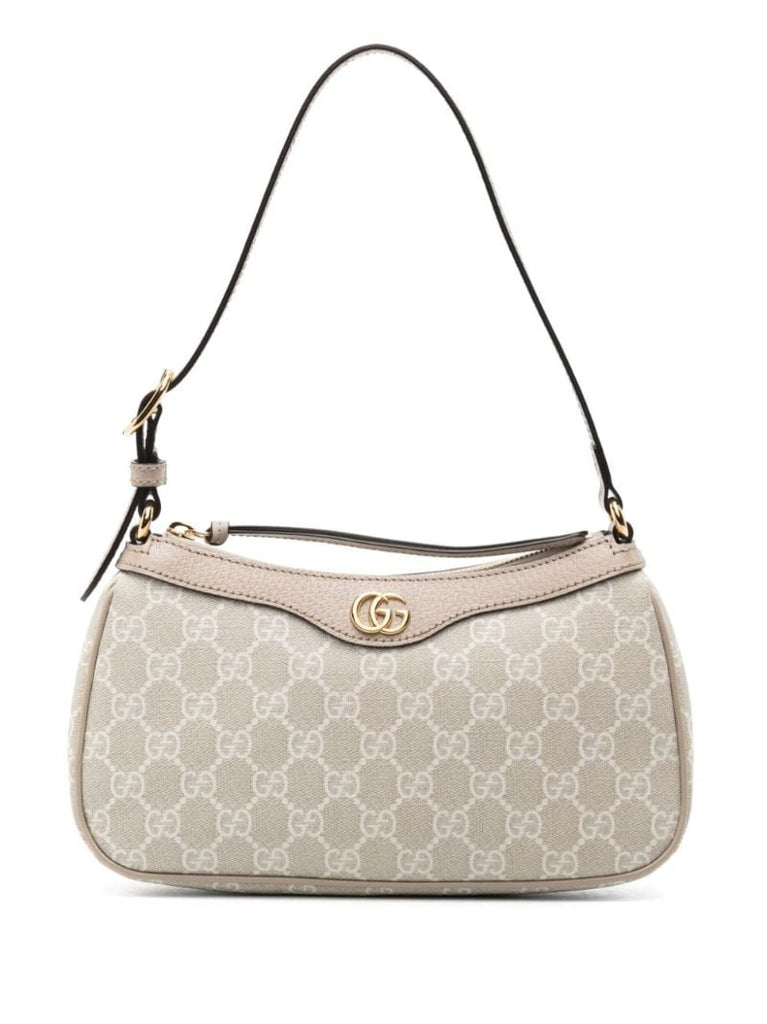 Neutral Ophidia Gg Small Shoulder Bag