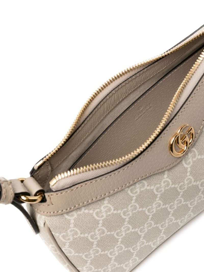 Neutral Ophidia Gg Small Shoulder Bag