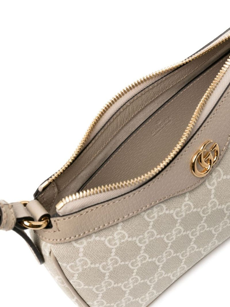 Neutral Ophidia Gg Small Shoulder Bag