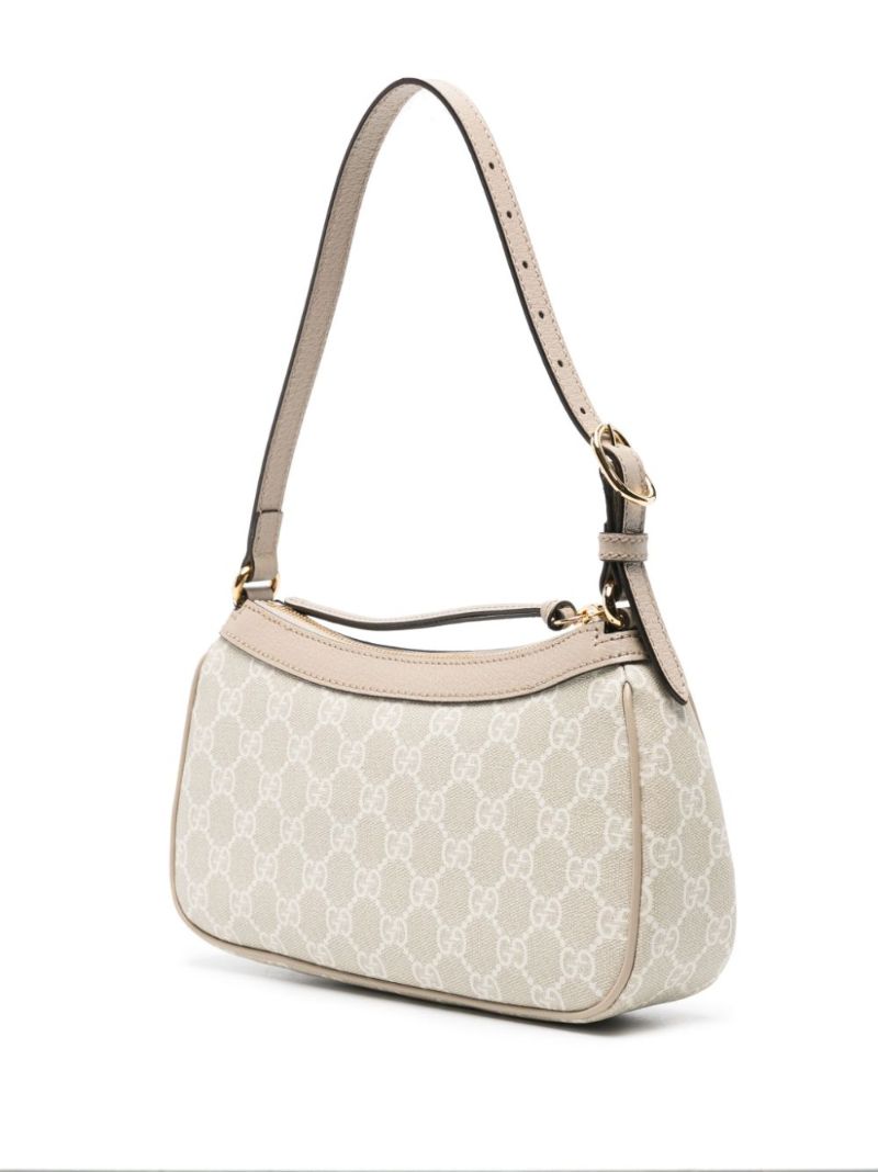 Neutral Ophidia Gg Small Shoulder Bag