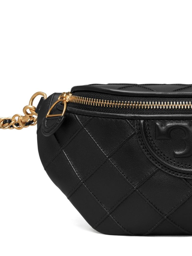 Black Fleming Leather Belt Bag