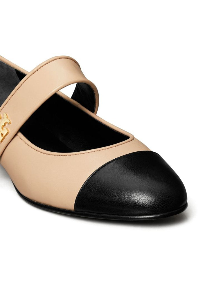 Pink Double T Leather Ballet Pumps