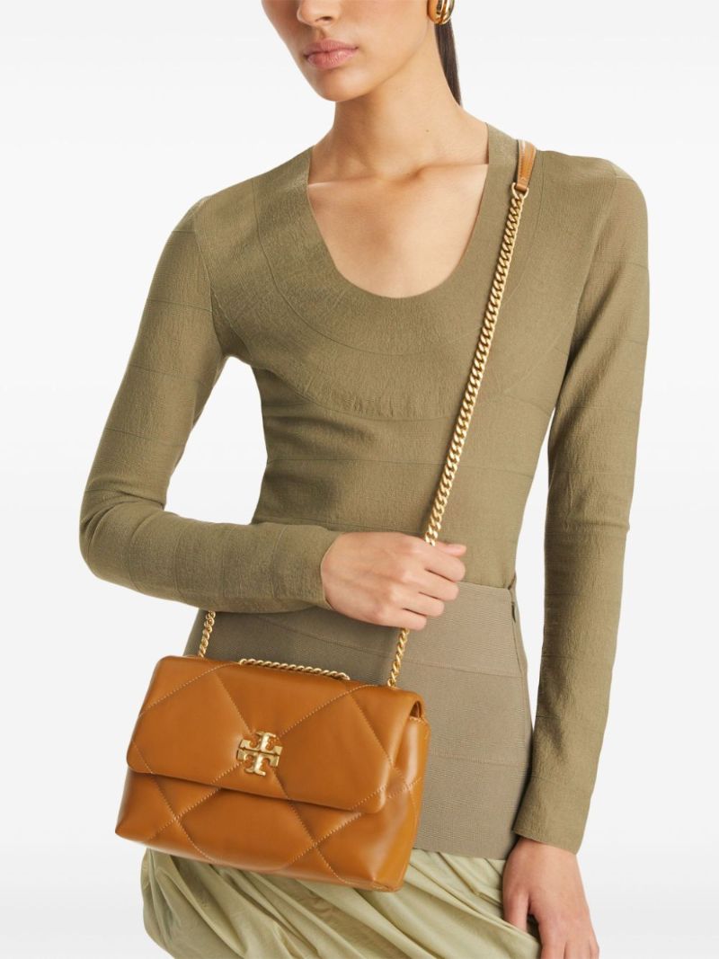 Brown Kira Small Leather Shoulder Bag