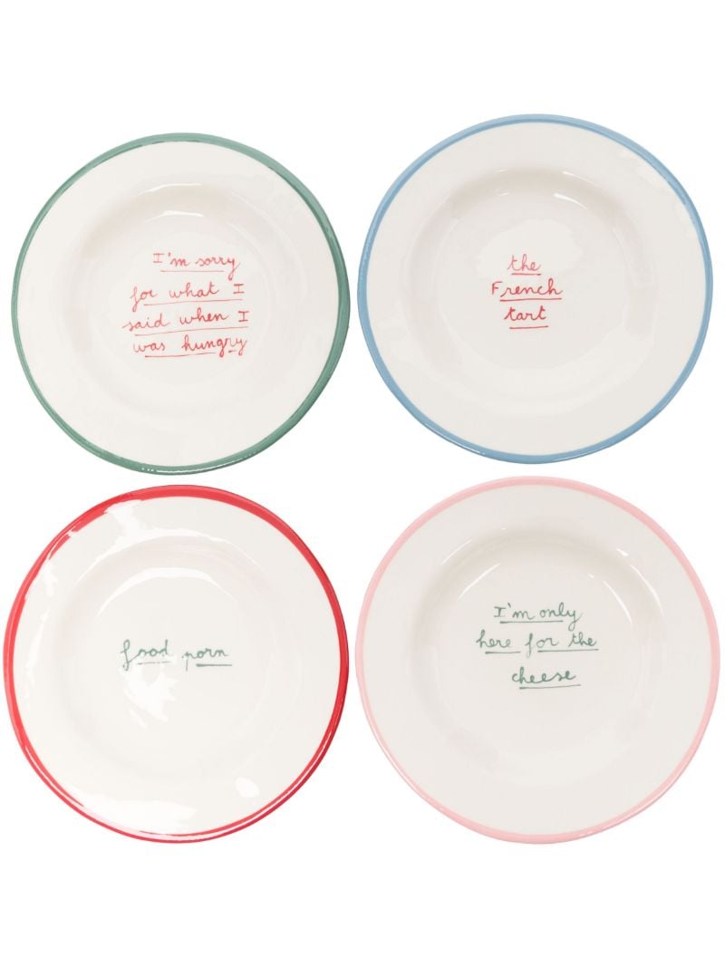X Browns Printed Stonewear Plates Set